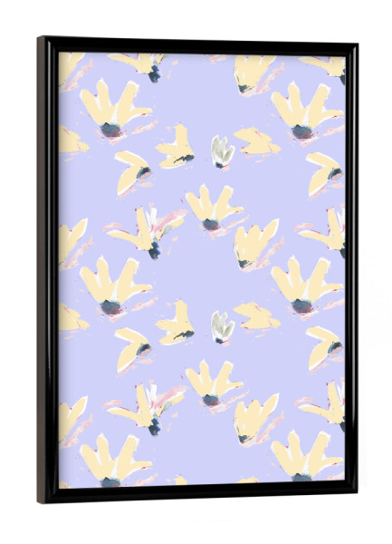 Poster mit schwarzem Rahmen "Blumen lila" artboxONE - Natur - Blumen,Floral,Modern,Pflanzen,Flower,Lila,Abstrakt,Blüten,Blümchen