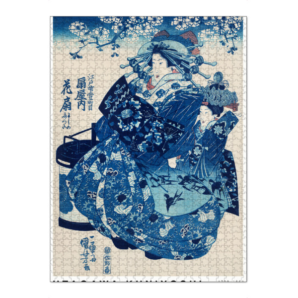 Puzzle Ravensburger "Kuniyoshi-Ogiya uchi Hanaogi Uno" artboxONE - Menschen,Reise / Asien