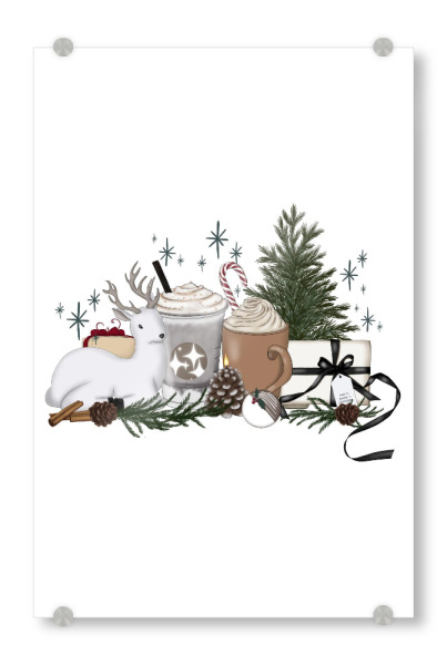 Acrylglasbild "Winter-Illustration Weihnachten" artboxONE - Natur,Essen & Trinken,Weihnachten,Festivals