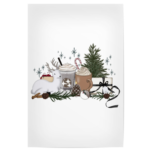 Poster "Winter-Illustration Weihnachten" artboxONE - Natur,Essen & Trinken,Weihnachten,Festivals