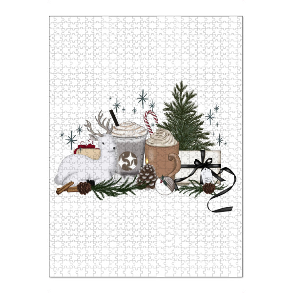 Puzzle Ravensburger "Winter-Illustration Weihnachten" artboxONE - Natur,Essen & Trinken,Weihnachten,Festivals