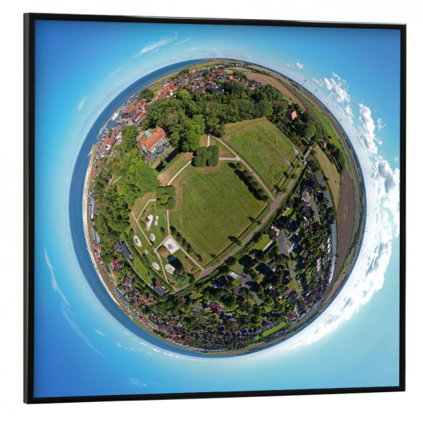 Poster mit schwarzem Rahmen 30x30 cm "Park - Neuharlingersiel" artboxONE - Städte,Natur,Reise,Architektur,Reise / Strand und Meer