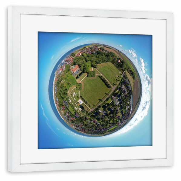Poster mit Rahmen weiß "Park - Neuharlingersiel" artboxONE - Städte,Natur,Reise,Architektur,Reise / Strand und Meer
