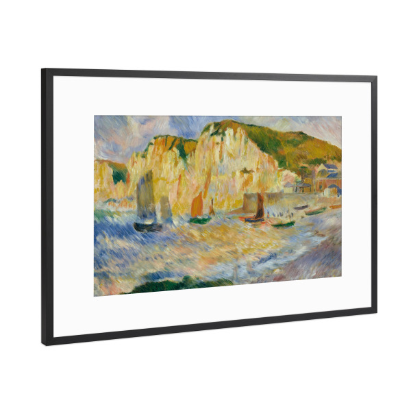 Poster mit Rahmen Schwarz (Metallic) "Meer und Klippen" artboxONE - Natur,Reise,Reise / Strand und Meer