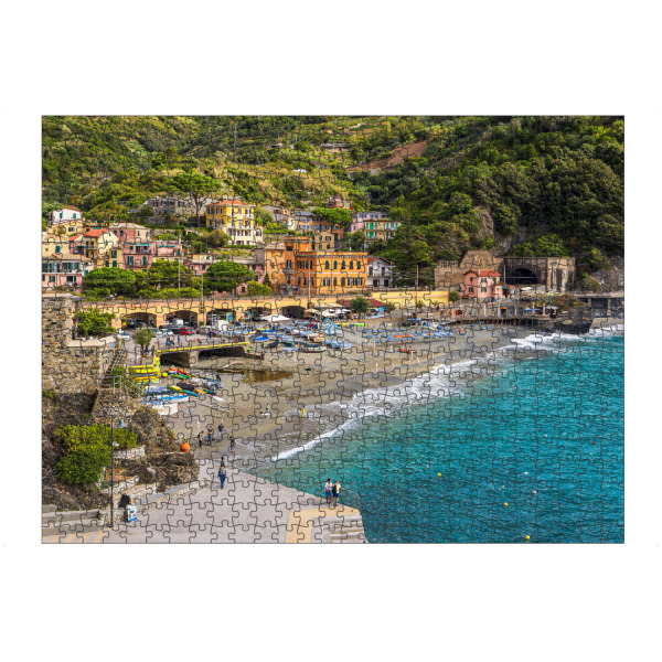 Puzzle Ravensburger "Felsen, Häuser, Küste" artboxONE - Natur,Reise,Architektur,Reise / Strand und Meer