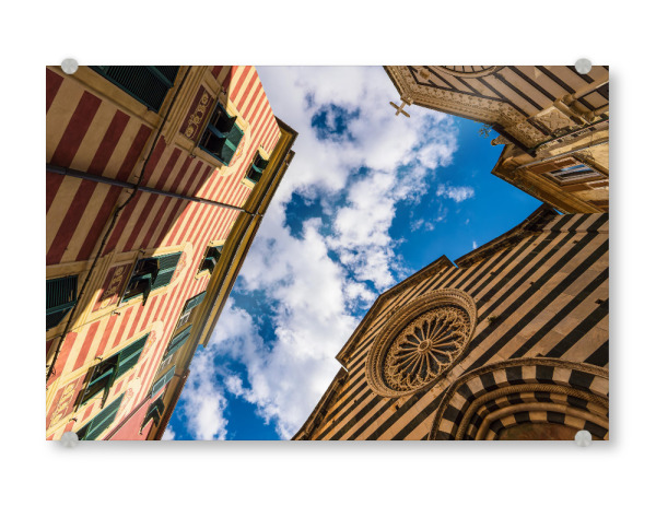 Acrylglasbild "Kirche, Gebäude, Wolken" artboxONE - Städte,Reise,Architektur