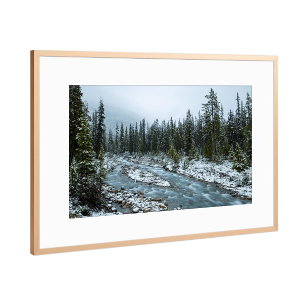 Poster mit Rahmen Kupfer "Winter in den Rockys" artboxONE - Natur,Reise