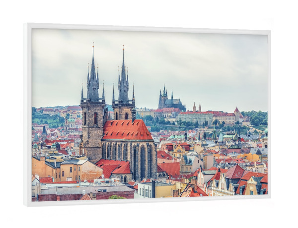 Poster mit weißem Rahmen "Prager Dächer" artboxONE - Städte,Reise,Architektur,Reise / Länder,Städte / Prag