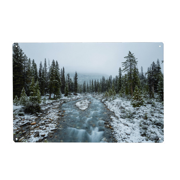 Holzbild "Winterlandschaft in Kanada" artboxONE - Natur,Reise