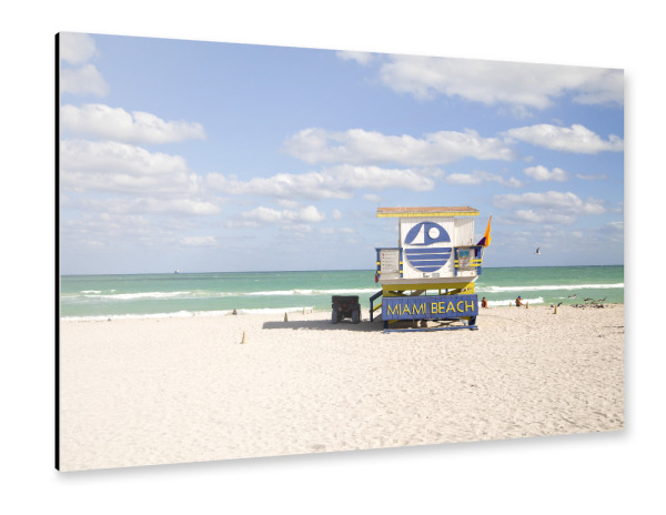 Alu-Dibond "Miami Beach Lifeguard" 30x20 cm artboxONE