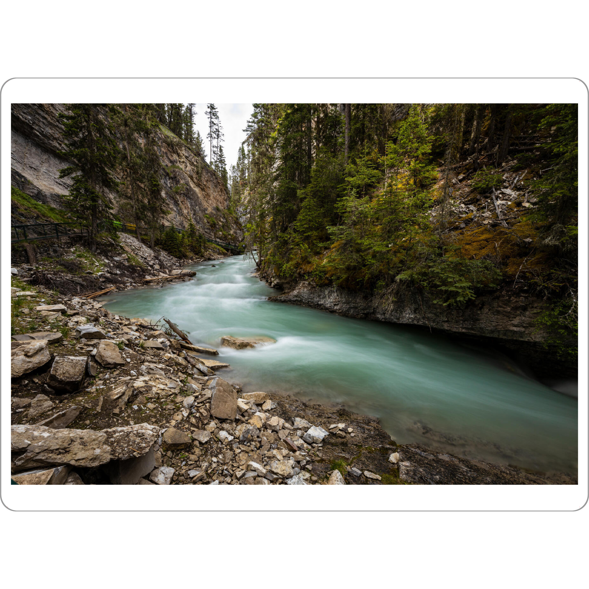 Tischset "Johnston Canyon in Kanada" artboxONE - Natur,Reise - Kanada,Alberta,Banff,Johnston canyon,Rocky mountains,Fluss,Wasserfall,Canyon,Schlucht