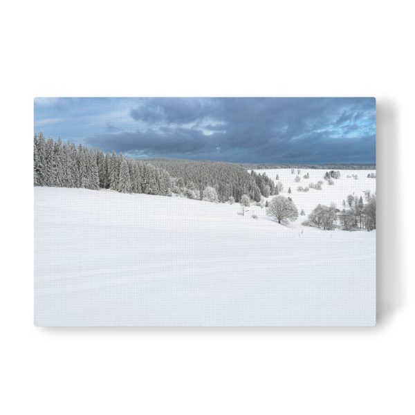 Leinwandbild "Schnee, Wald, Wolken" artboxONE - Natur,Reise