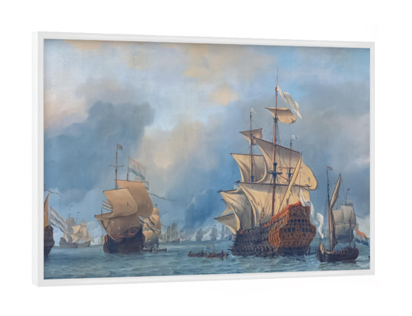 Poster mit weißem Rahmen "Eroberung des Admiralschiffs" artboxONE - Reise,Reise / Länder,Männer