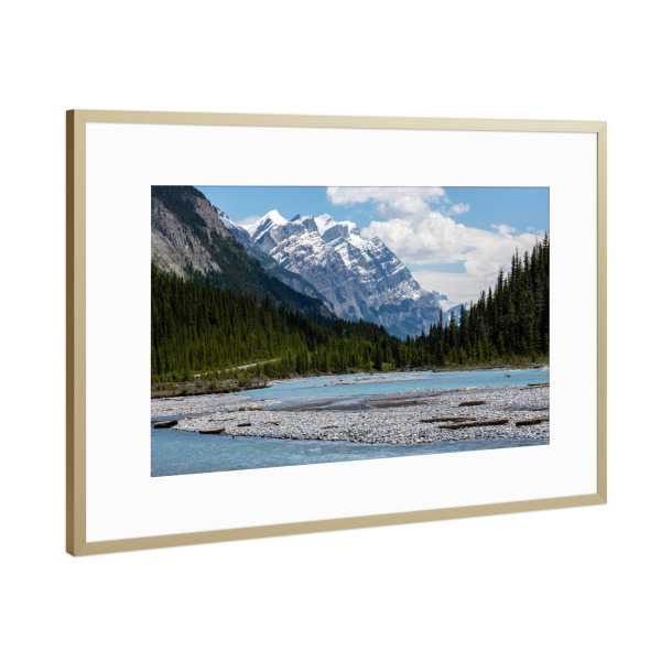 Poster mit Rahmen Gold "Die Wildniss der Rocky Mountains" artboxONE - Natur,Reise