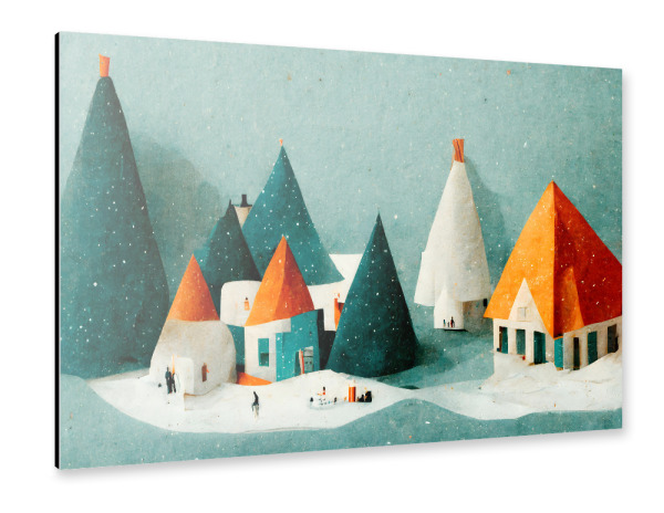 Alu-Dibond "Black Christmas Tree" 30x20 cm artboxONE