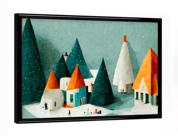 Poster mit schwarzem Rahmen "Black Christmas Tree" artboxONE - Natur,Für Kinder,Weihnachten