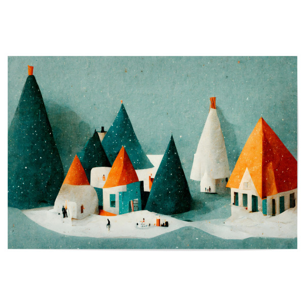 Poster 30x20 cm "Black Christmas Tree" artboxONE - Natur,Für Kinder,Weihnachten