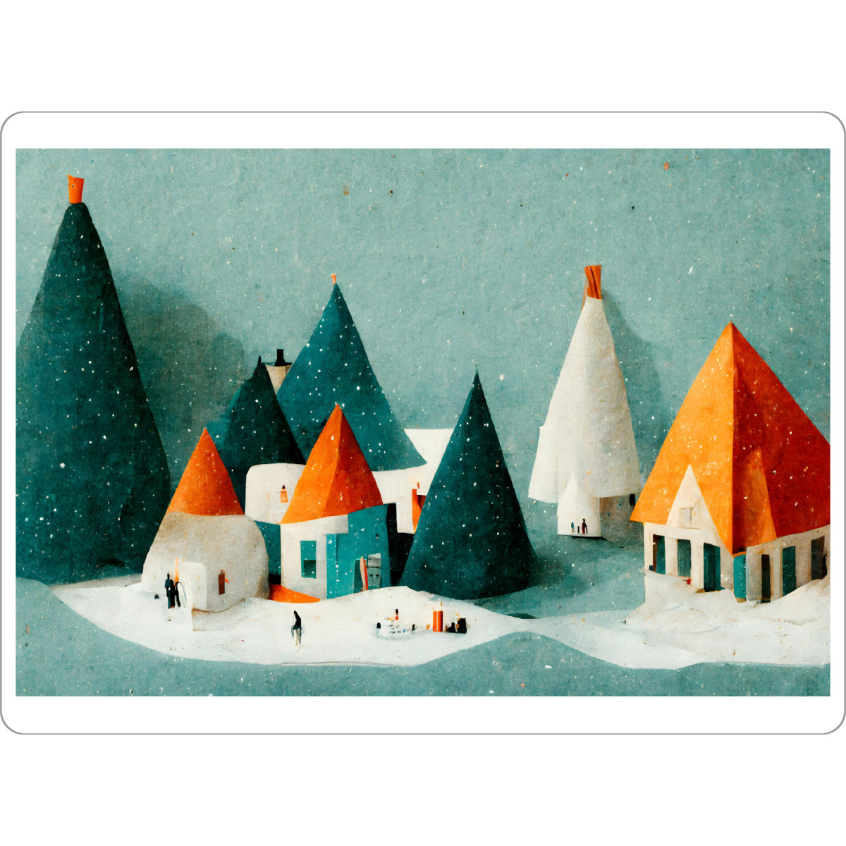 Tischset "Black Christmas Tree" artboxONE - Natur,Für Kinder,Weihnachten