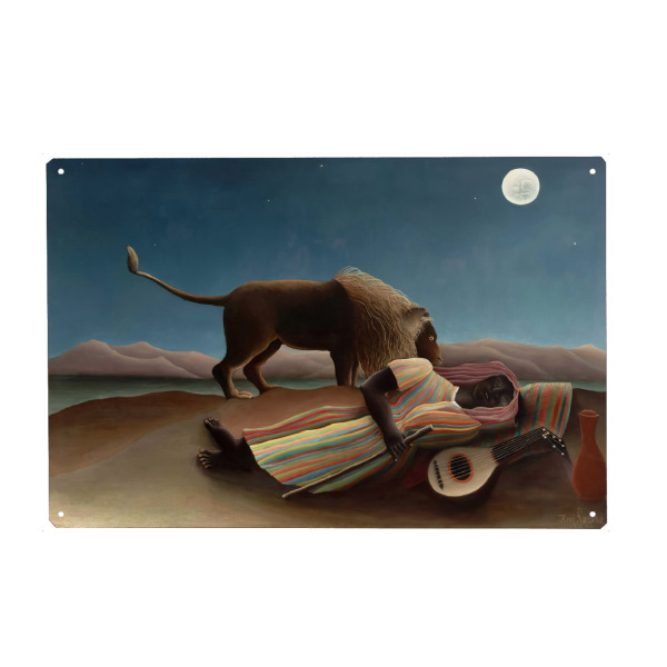 Metall Poster "Der schlafende Zigeuner" artboxONE - Natur,Tiere,Reise / Afrika