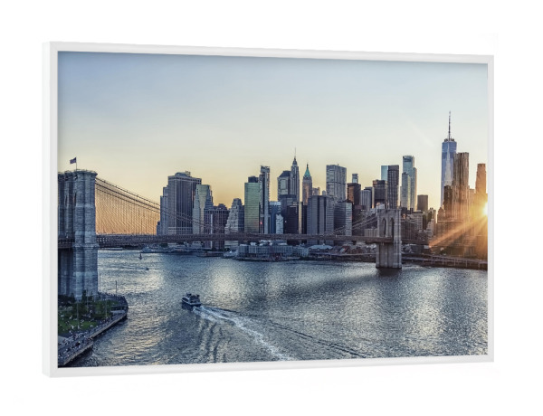 Poster mit weißem Rahmen "Ende des Tages" artboxONE - Städte,Städte / New York,Reise,Architektur,Reise / Länder