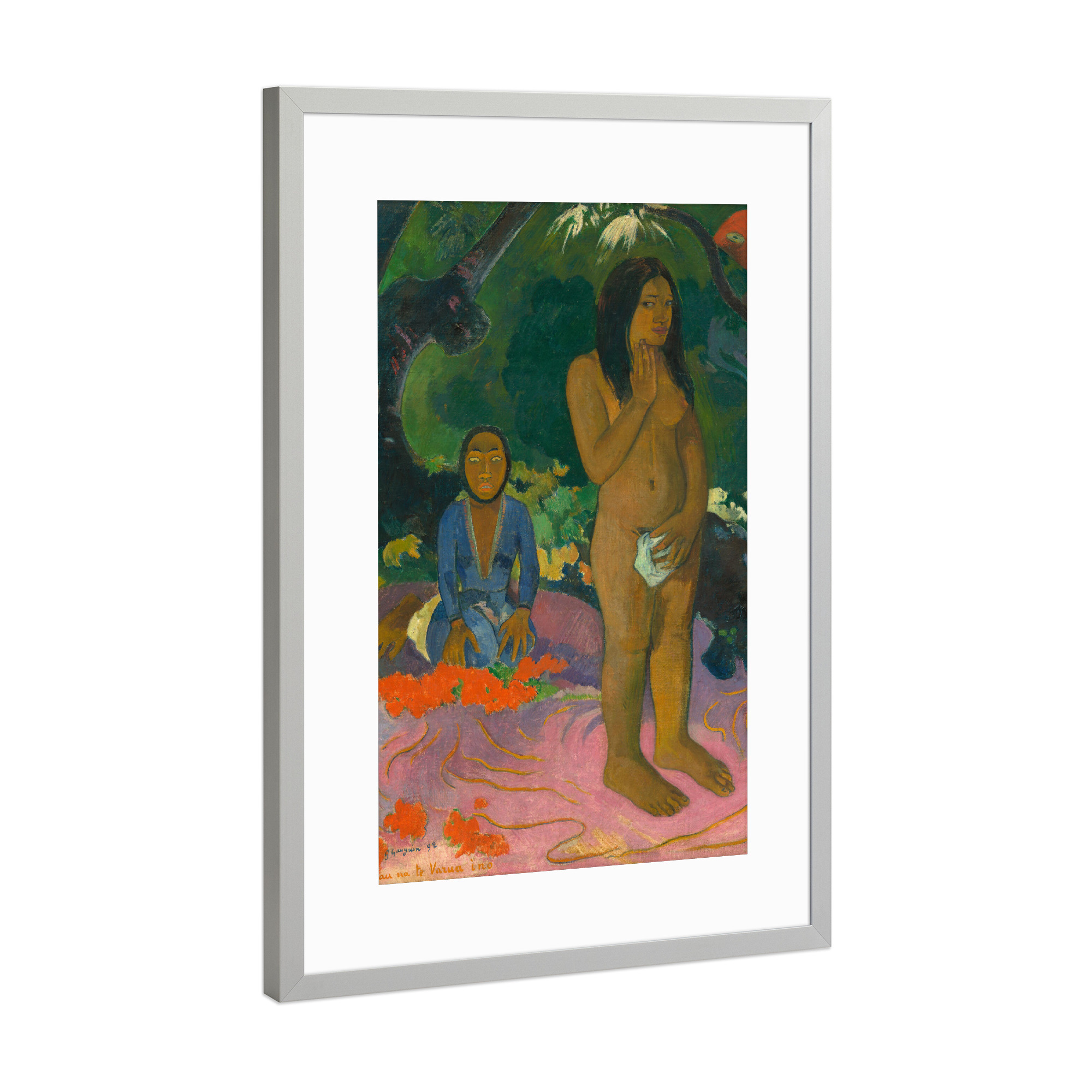 Poster mit Rahmen Silber "Parau Na Te Varua Ino" artboxONE - Reise,Menschen,Reise / Länder