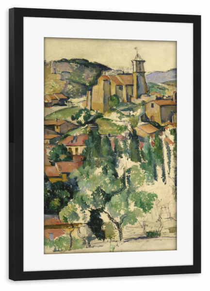 Poster mit Rahmen schwarz "Das Dorf Gardanne" artboxONE - Reise,Architektur,Reise / Länder,Städte / Weitere