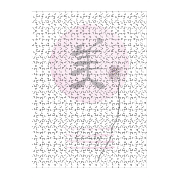 artboxONE Puzzle "Pink Beauty - Japandi Style" artboxONE - Typografie,Abstrakt