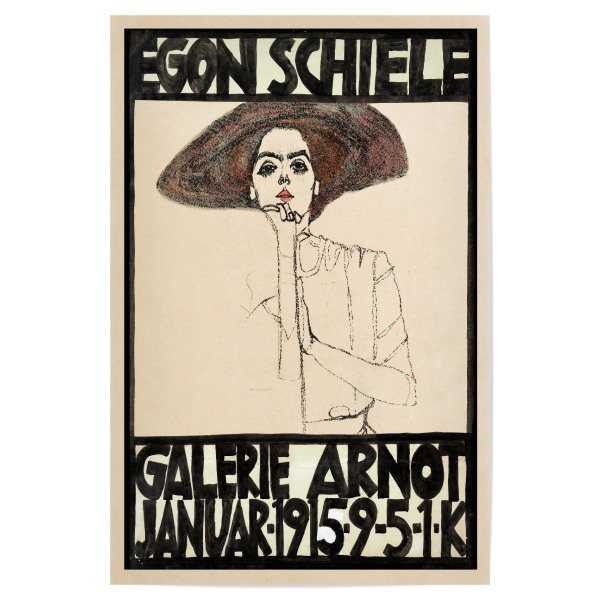 Poster "Egon Schiele - Portrait einer Frau" artboxONE - Typografie,Menschen