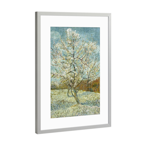 Poster mit Rahmen Silber "Der rosa Pfirsichbaum" artboxONE - Natur,Reise,Floral