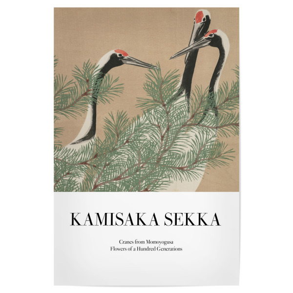 Poster 30x20 cm "Kraniche von Kamisaka Sekka" artboxONE - Typografie,Tiere,Reise / Asien - Kamisaka,Sekka,Kunst,Malerei,Gemälde,Kraniche,Japan,Asien