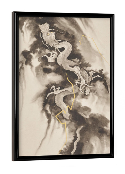 Poster mit schwarzem Rahmen "Fliegender Drache - Kiitsu" artboxONE - Tiere,Reise / Asien,Fiktion