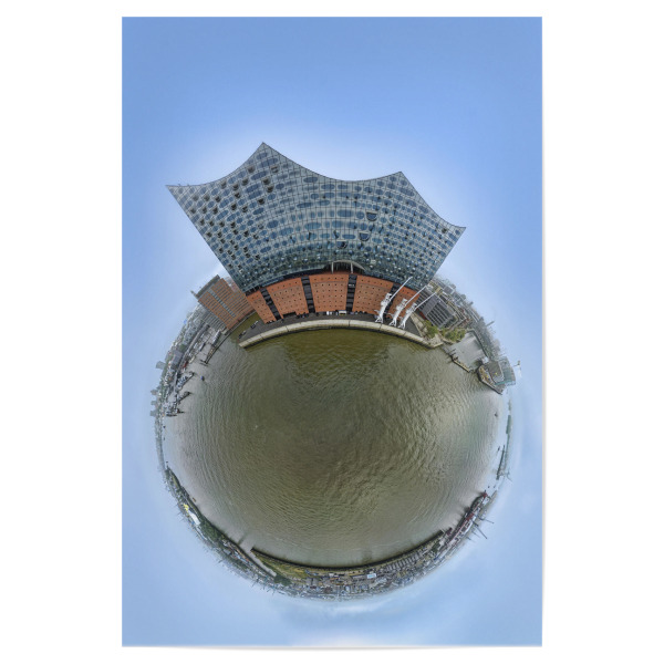 Poster 30x20 cm "Elphi Südseite - Kleiner Planet" artboxONE - Städte,Städte / Hamburg,Reise,Architektur,Reise / Länder