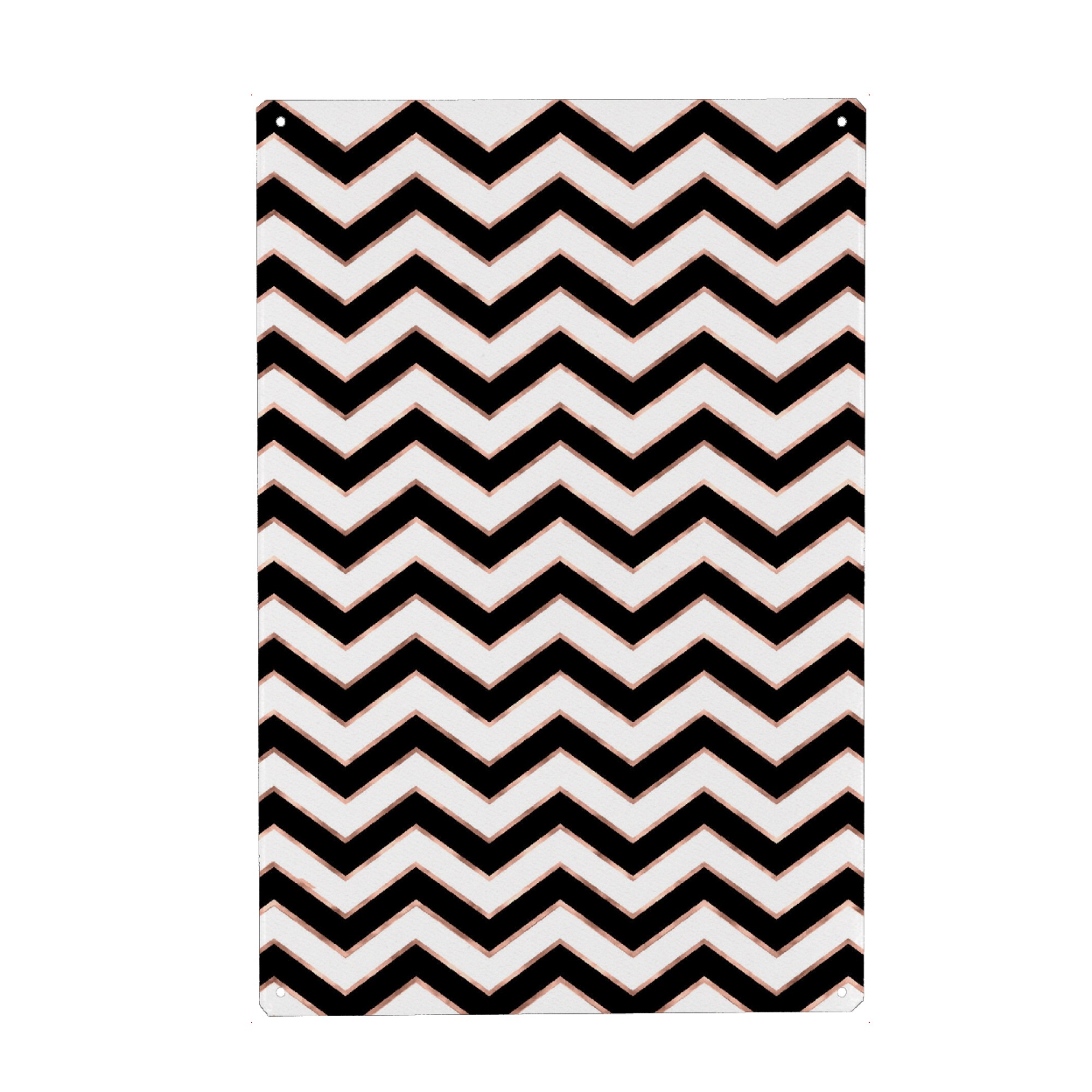 Metall Poster "Schwarz mit Rose Gold" artboxONE - Abstrakt,Geometrie