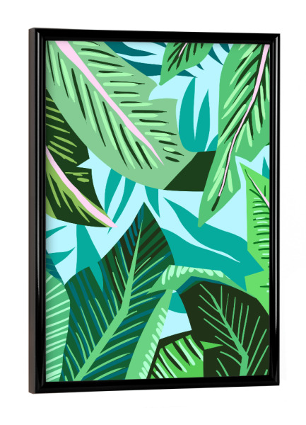 Poster mit schwarzem Rahmen "Verloren in Blättern" artboxONE - Natur