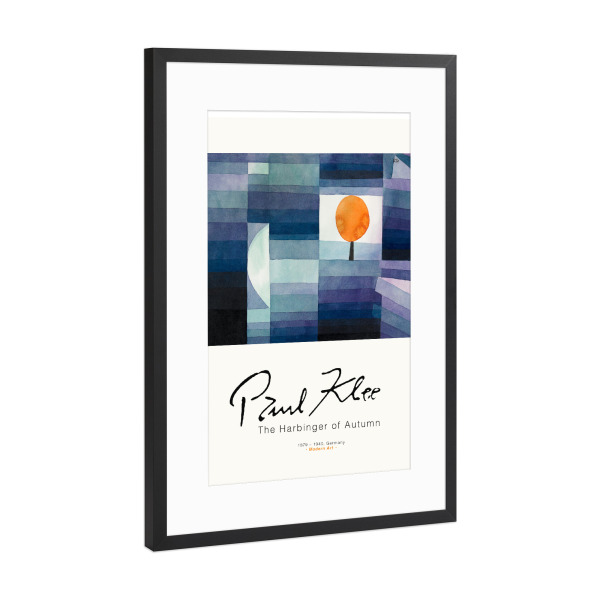 Poster mit Rahmen Schwarz (Metallic) "Paul Klee - Ernte im Herbst" artboxONE - Natur,Abstrakt