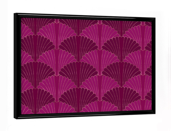 Poster mit schwarzem Rahmen "Art Deco in Bordeaux" artboxONE - Abstrakt,Geometrie