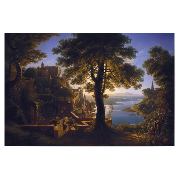 Poster 30x20 cm "Schloss auf dem Fluss" artboxONE - Städte,Reise,Architektur,Reise / Länder,Städte / Weitere