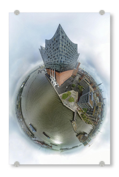 Acrylglasbild "Elphi Südostecke - Grey Sky" artboxONE - Städte,Städte / Hamburg,Reise,Architektur,Reise / Länder