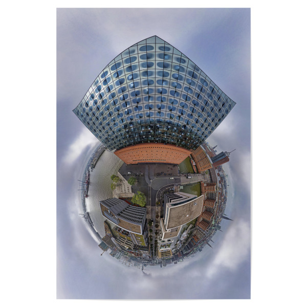 Poster 30x20 cm "Elphi Ostwand - Planet" artboxONE - Städte,Städte / Hamburg,Reise,Architektur,Reise / Länder