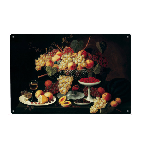 Metall Poster "Stillleben mit Früchten" artboxONE - Natur,Floral