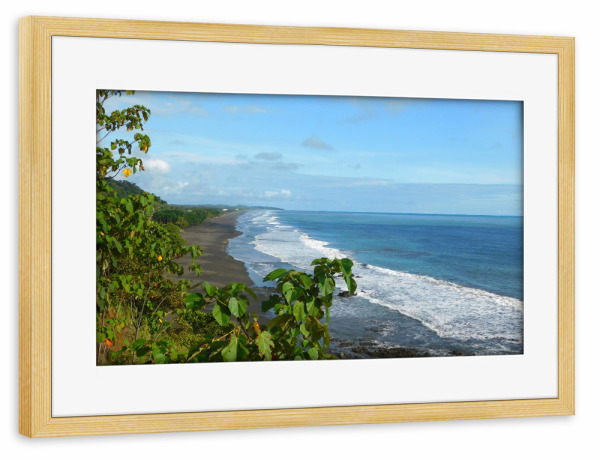 Poster mit Rahmen kiefer "Der Pazifik in Costa Rica" artboxONE - Natur,Reise,Reise / Strand und Meer,Reise / Länder