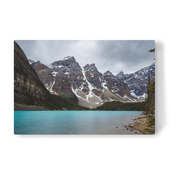 Leinwandbild "Der Moraine Lake" artboxONE - Natur,Reise - Kanada,Rocky mountains,Lake moraine,Bergsee,Banff,Berge,Landschaft,Natur,See