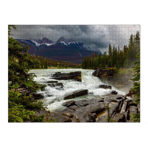 Puzzle Ravensburger "Athabasca Wasserfälle" artboxONE - Natur,Reise