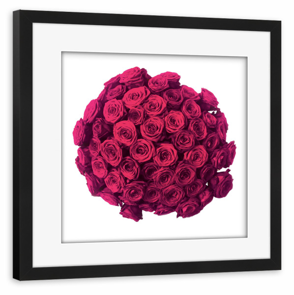 Poster mit Rahmen schwarz "Ein roter Rosenstrauß" artboxONE - Floral,Liebe,Für Mama