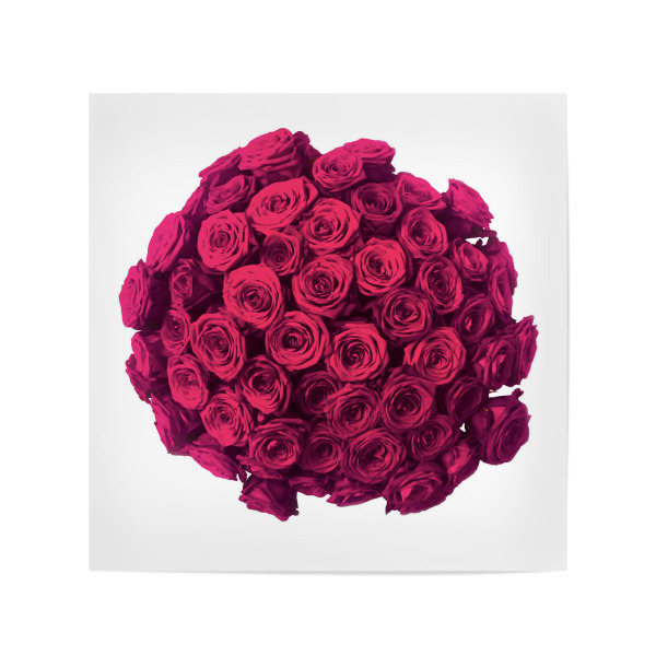 Poster 20x20 cm "Ein roter Rosenstrauß" artboxONE - Floral,Liebe,Für Mama - Rosen,Rote,Rosenstrauß,Valentinstag,Liebe,Rosengruß,Geburtstag,Geschenk