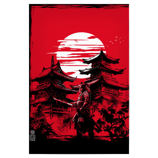Samurai-Krieger im feudalen Japan