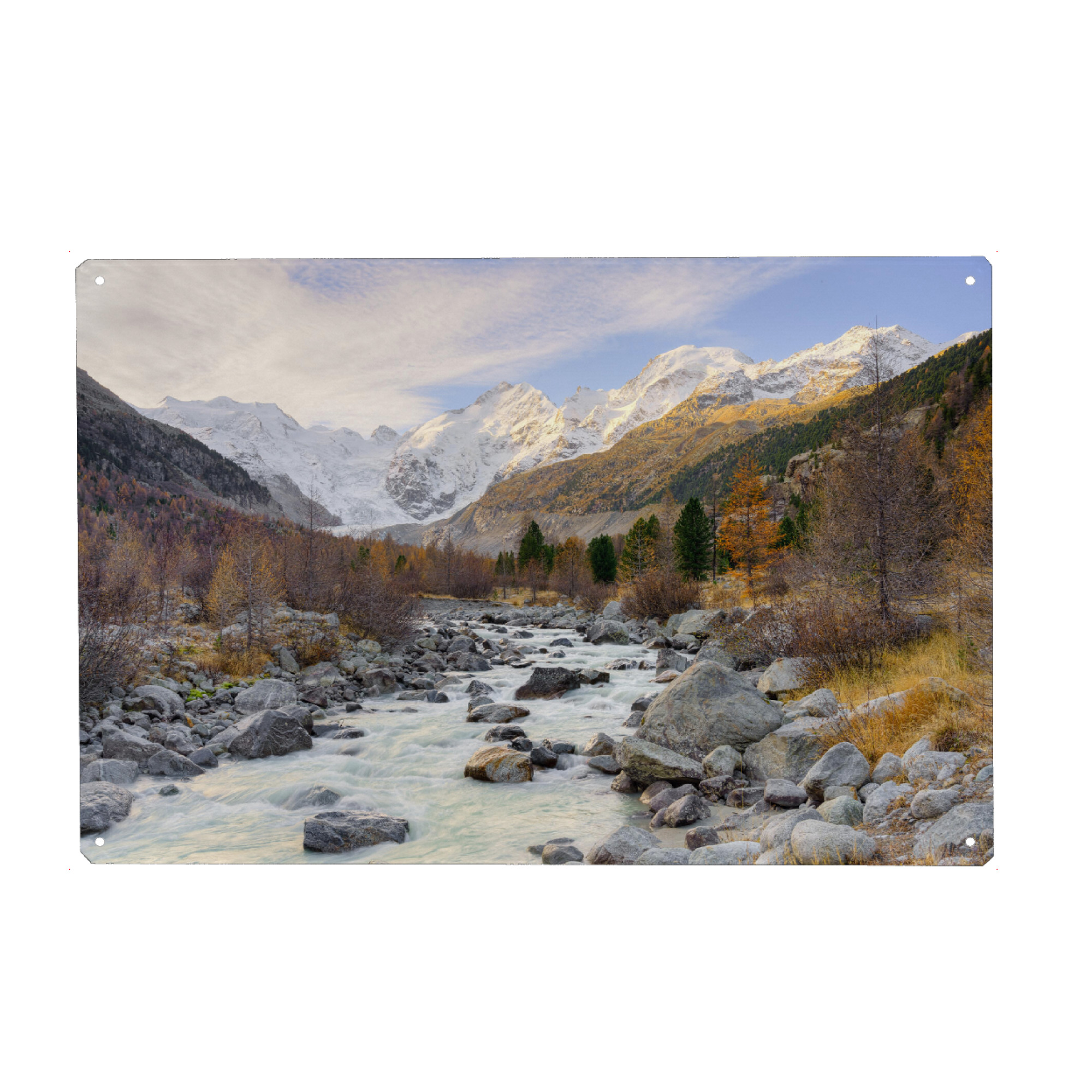 Metall Poster "Val Morteratsch in der Schweiz" artboxONE - Natur,Reise,Reise / Länder