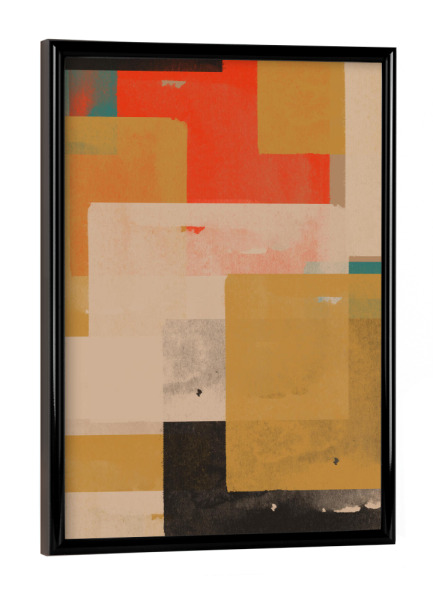 Poster mit schwarzem Rahmen "Papiercollage" artboxONE - Abstrakt,Geometrie,Weihnachten