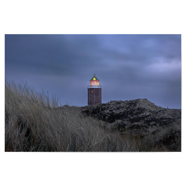 Poster 30x20 cm "Quermarkenfeuer Sylt - Dämmerung" artboxONE - Natur,Reise / Strand und Meer