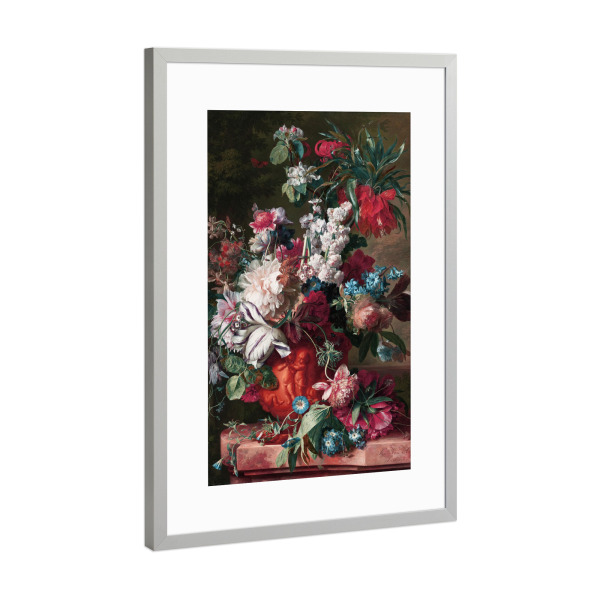 Poster mit Rahmen Silber "Blumenstrauß in einer Urne" artboxONE - Natur,Floral,Liebe,Für Mama